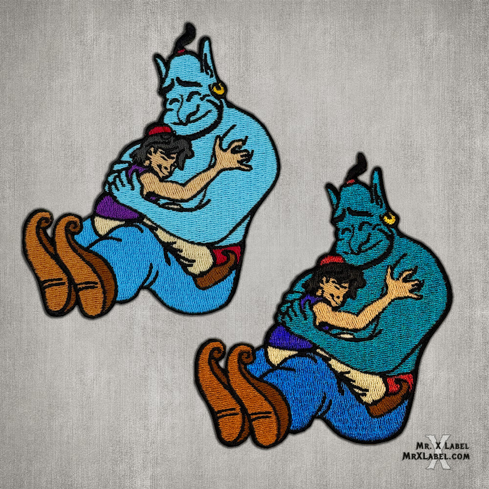 Genie Hugging Aladdin