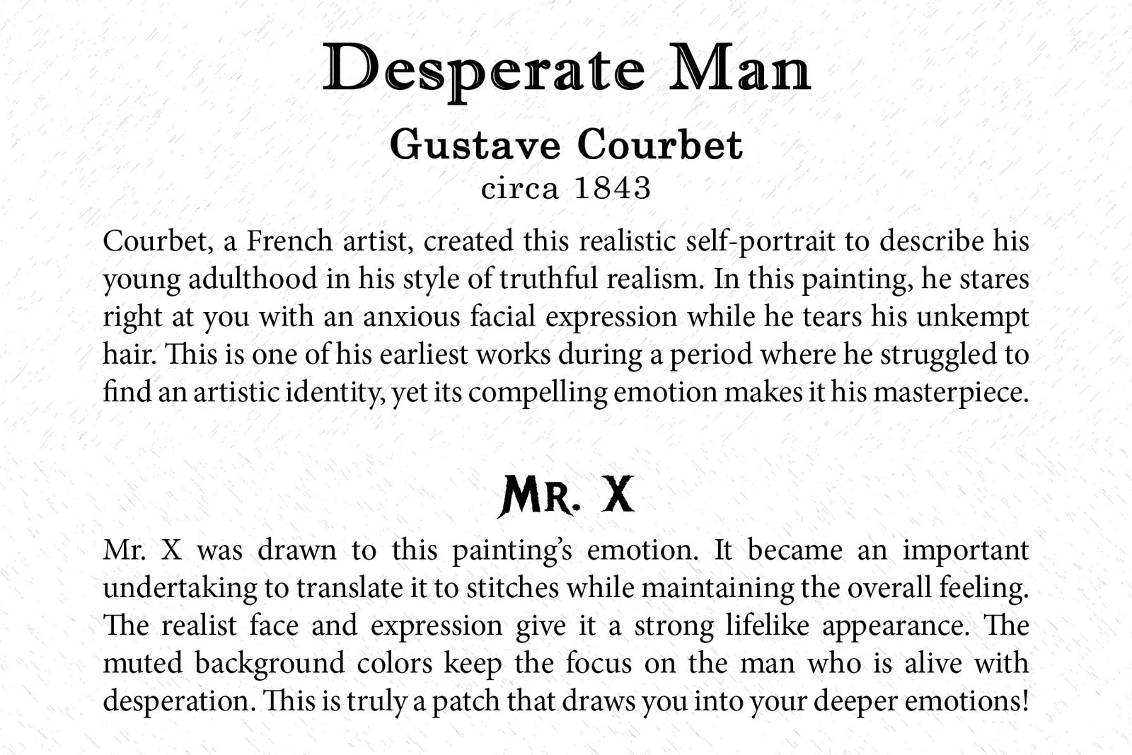 Art Card - Desperate Man Patch