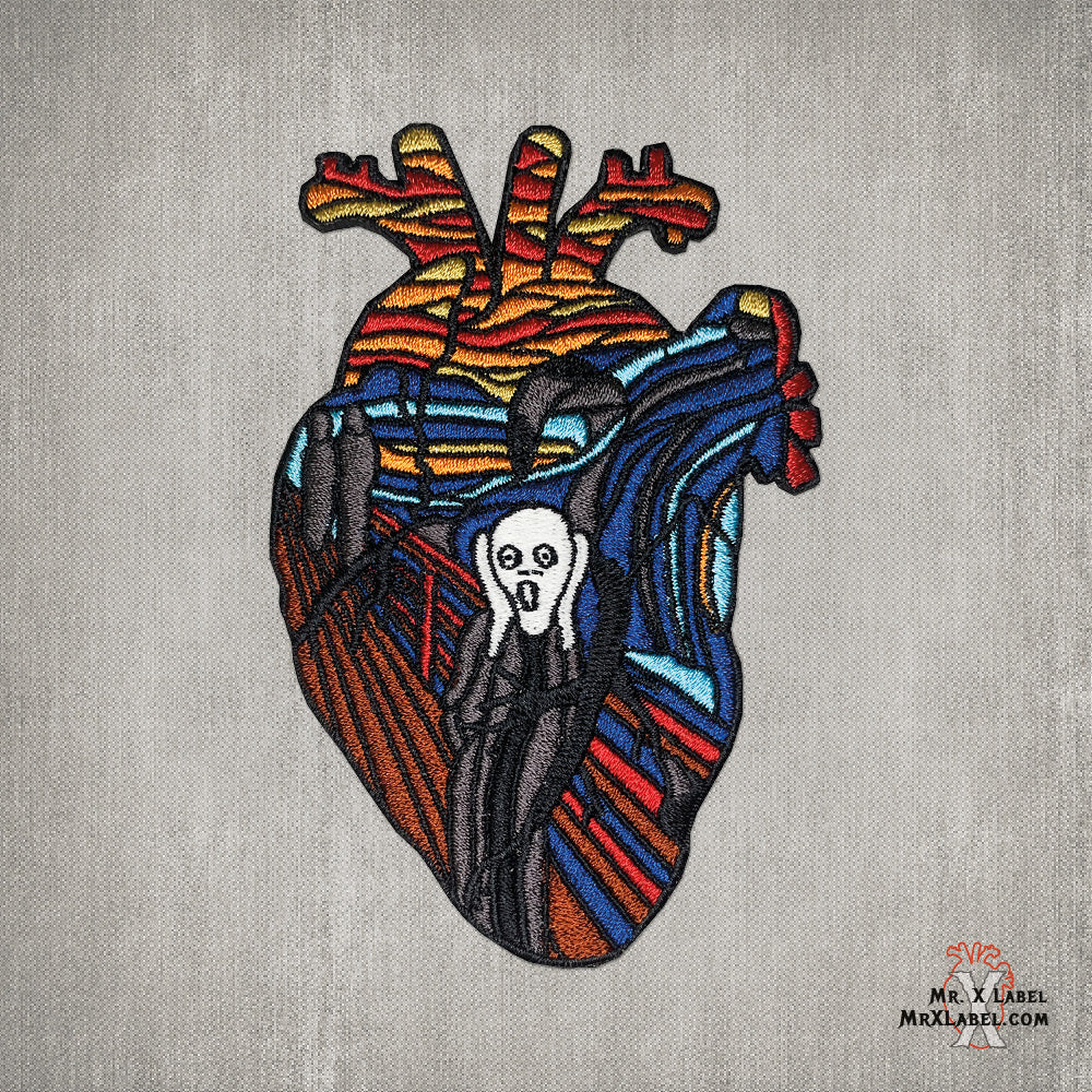 The Scream Heart Embroidered Patch