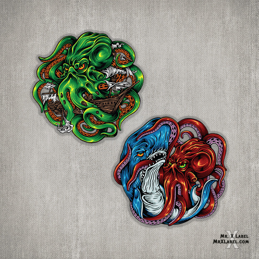 Kraken Stickers - Large