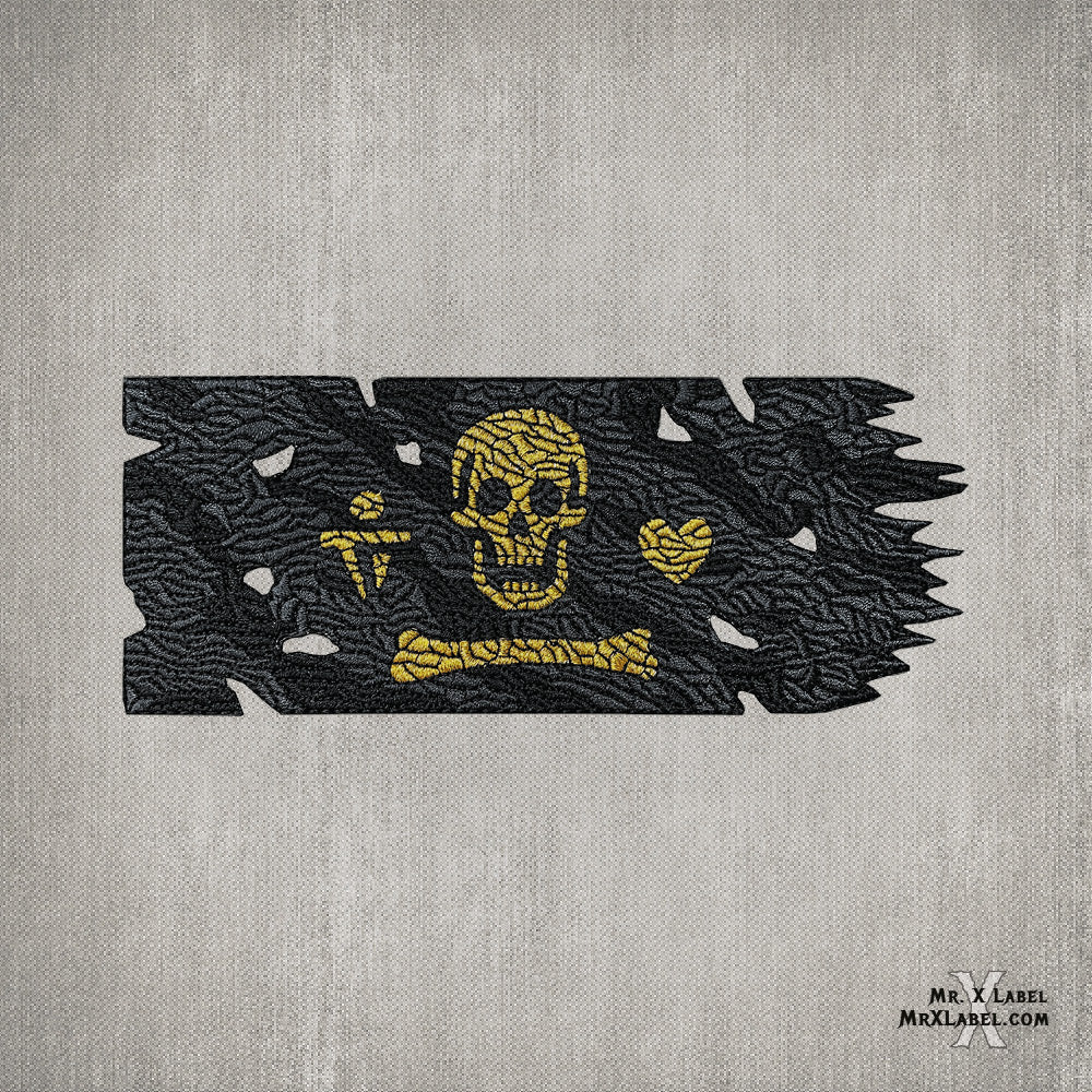 Stede Bonnet Pirate Flag (Gold) Embroidered Patch