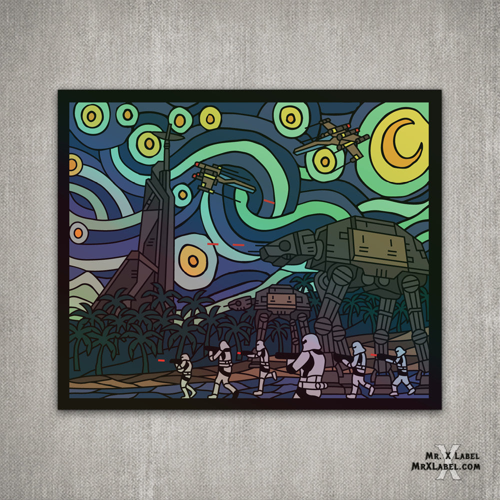 Starry Night Holographic Stickers