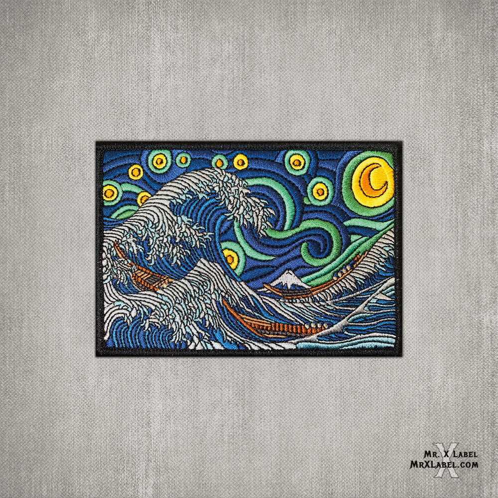 Starry Wave Embroidered Patch - Patch Only