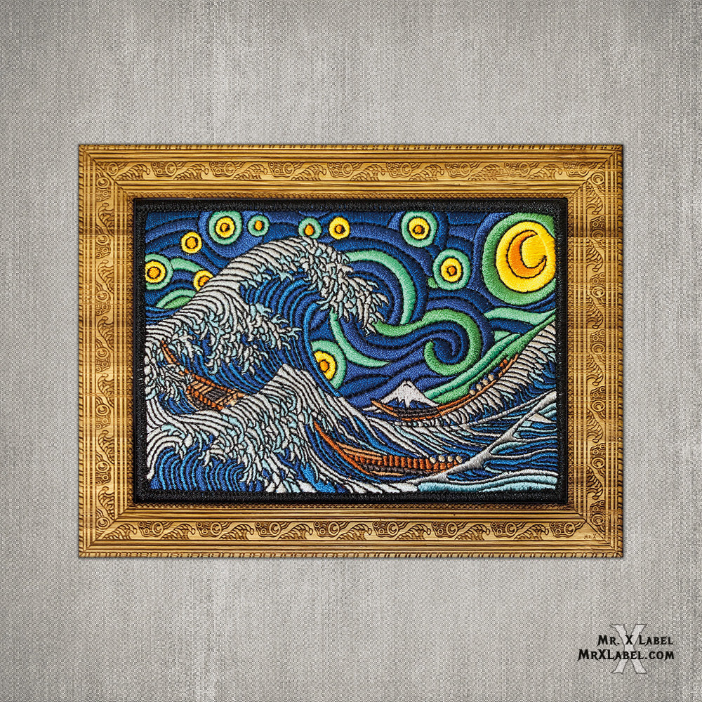 Starry Wave Embroidered Patch