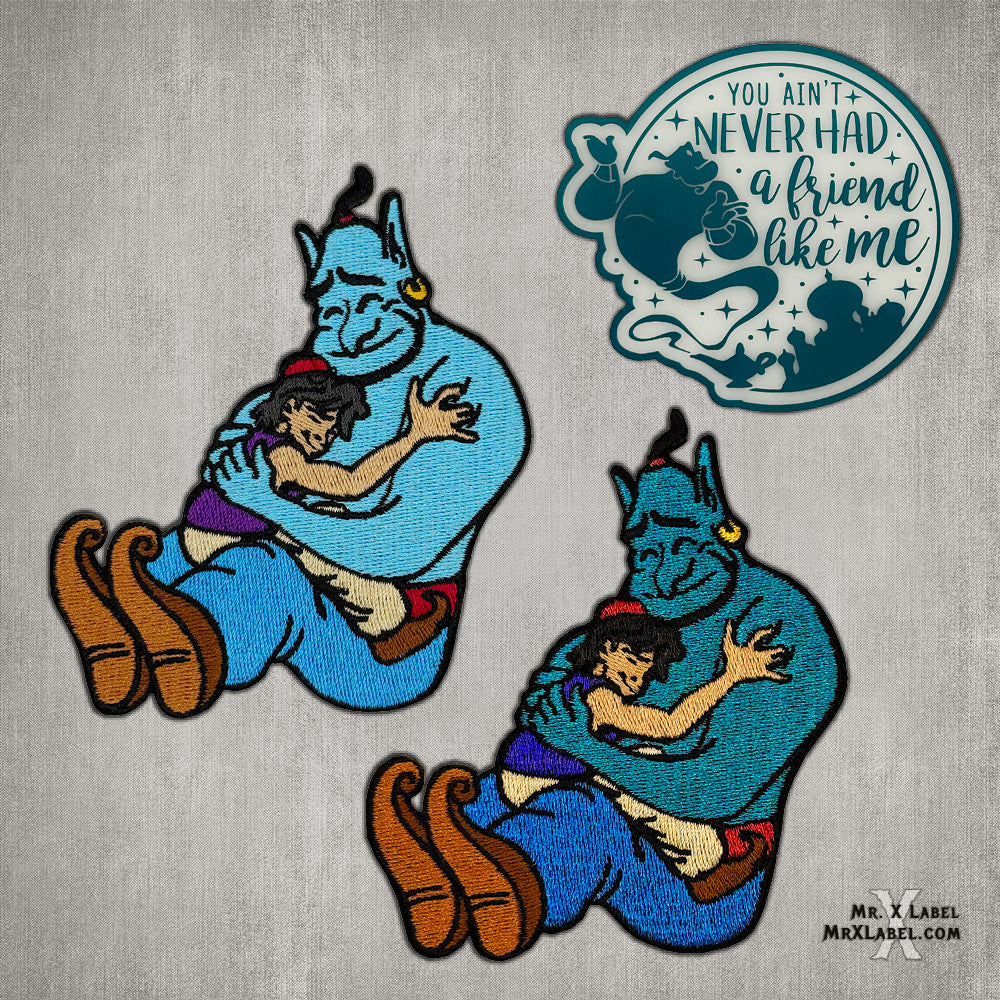 Genie Hugging Aladdin