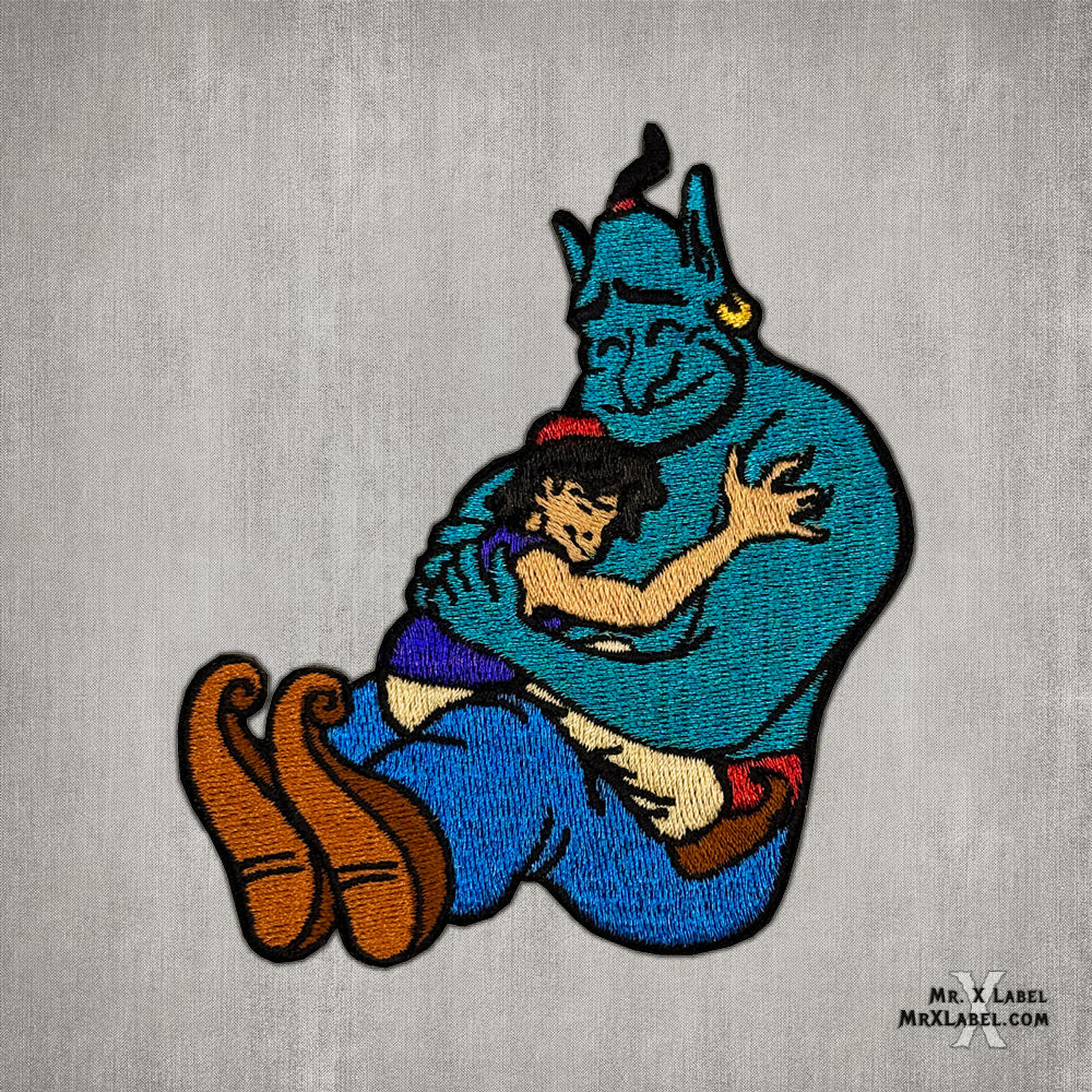Genie Hugging Aladdin