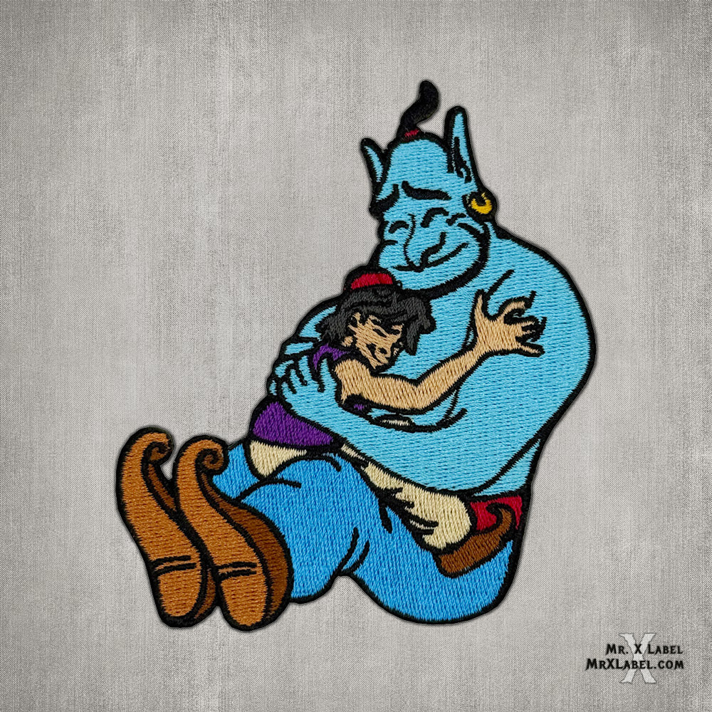 Genie Hugging Aladdin