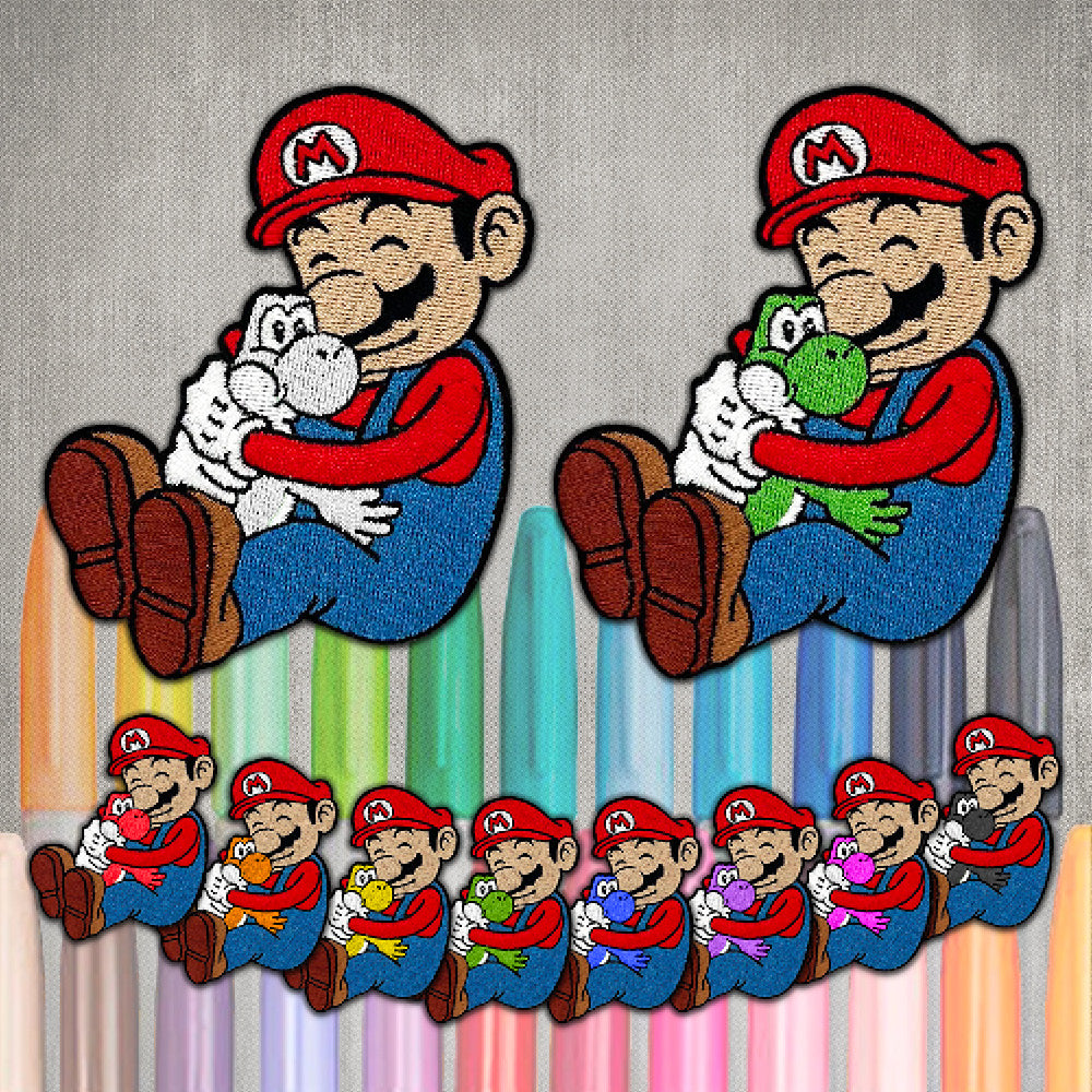 Mario Hugging Yoshi