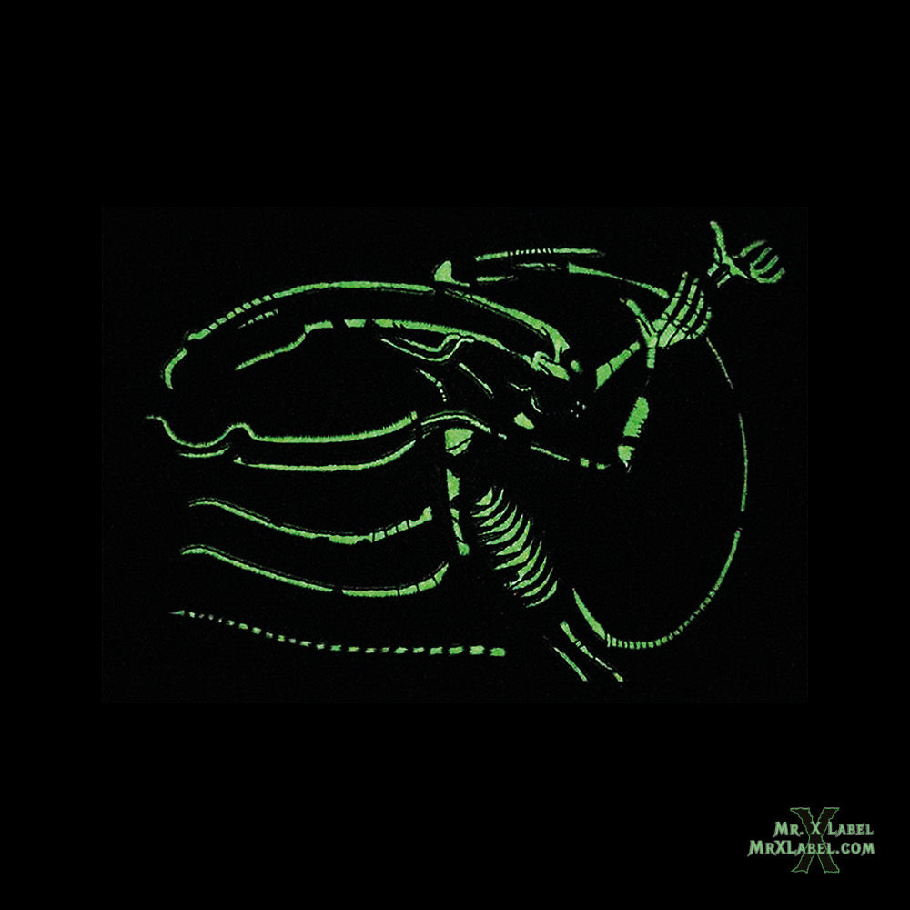 Alien Embroidered Patch - Glow