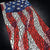 American Flag v.Metallic Embroidered Patch - Showing metallic