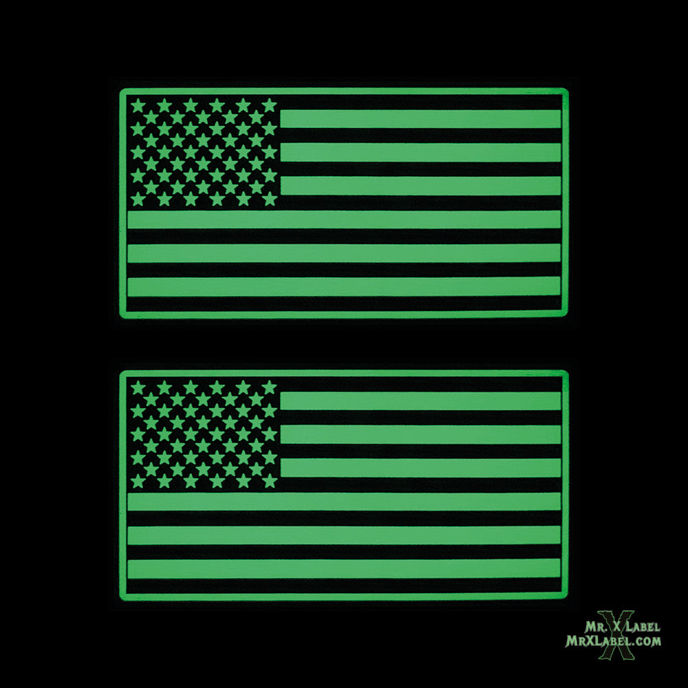 American Flag Glow Rangers Acrylic Patches