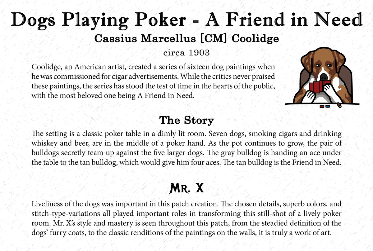 Art Card - Dogs Playing Poker - Back