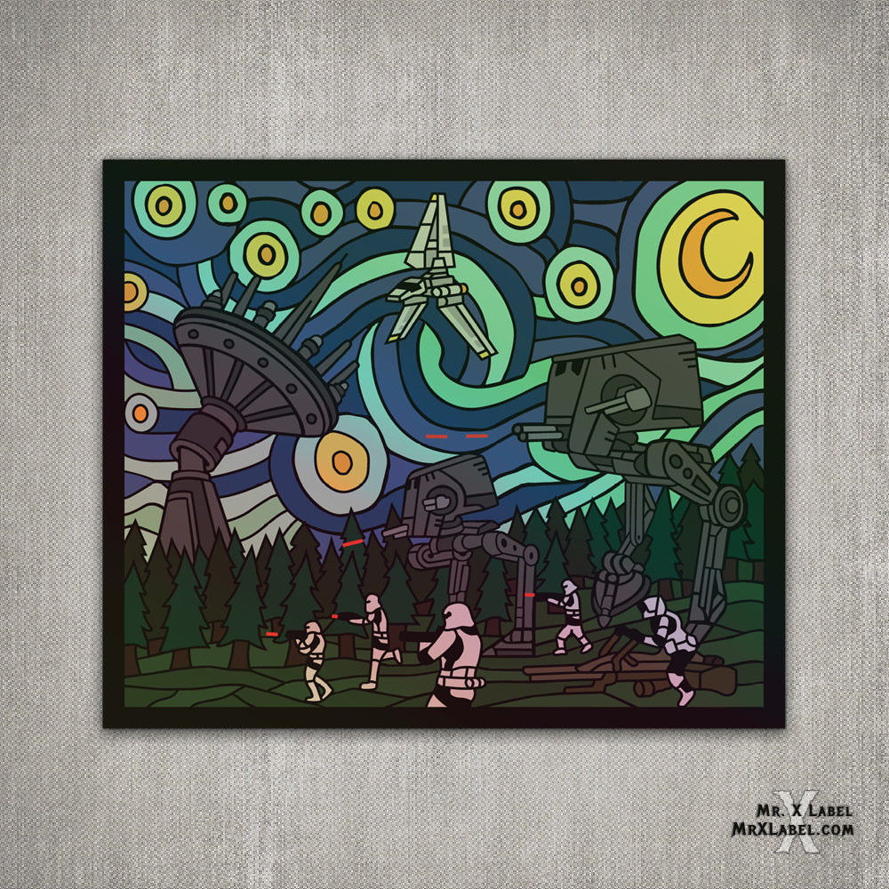 Starry Night Holographic Stickers