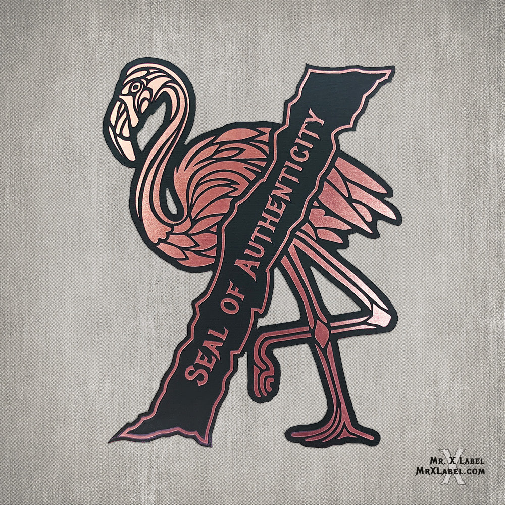 Flamingo Seal X - Rose Gold Acrylic Patch