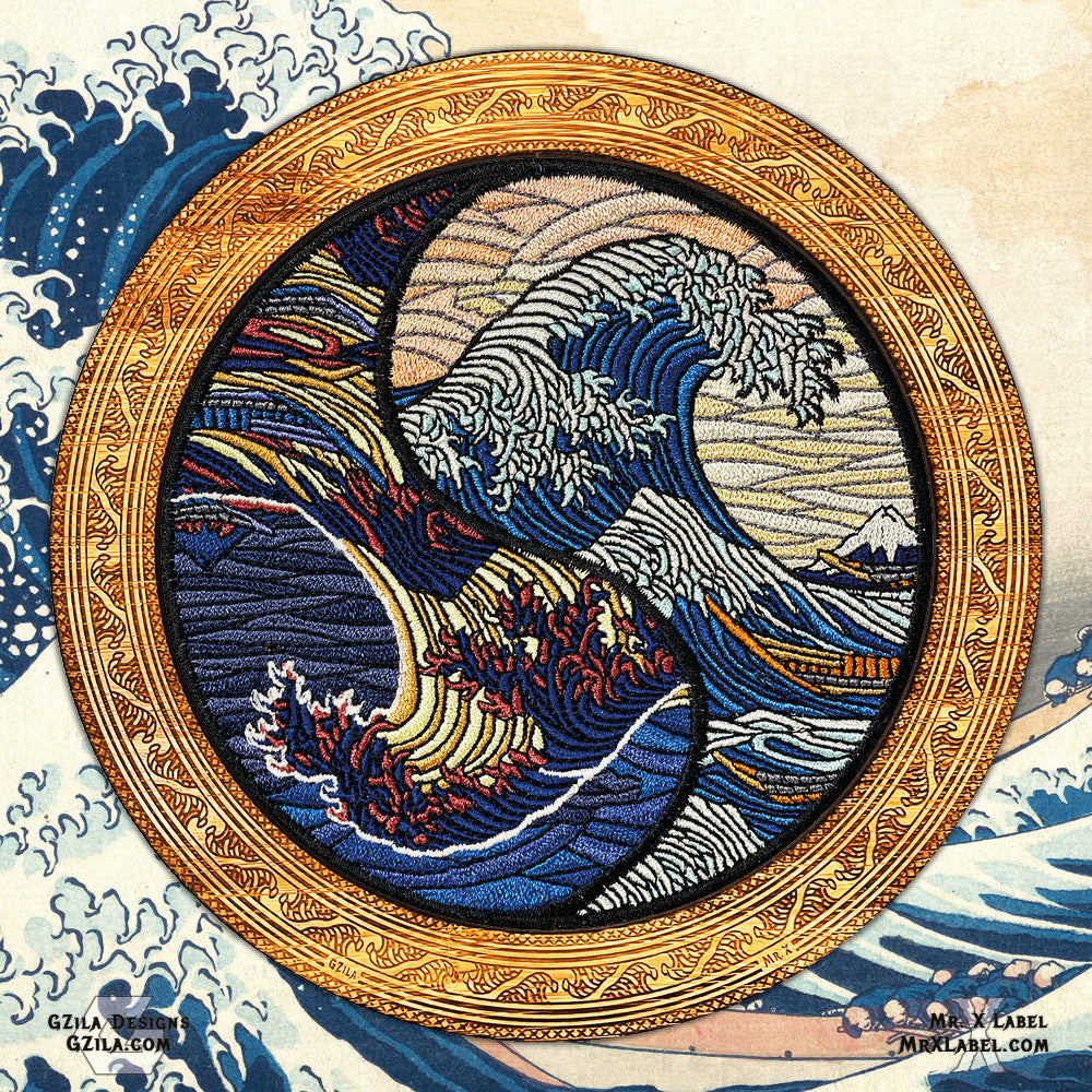 Nature's Reflection Great Wave Patch