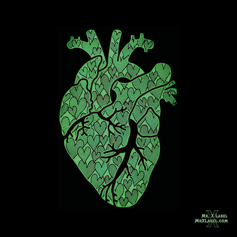 Heart of Hearts - Red Glow Acrylic Patch GLOWING