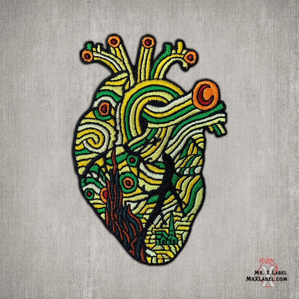 Starry Night Heart - Lemon-Lime