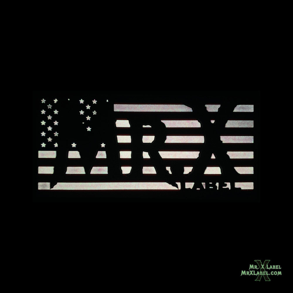 Mr. X Label v6.1 (American Flag) PVC Patch - Glowing