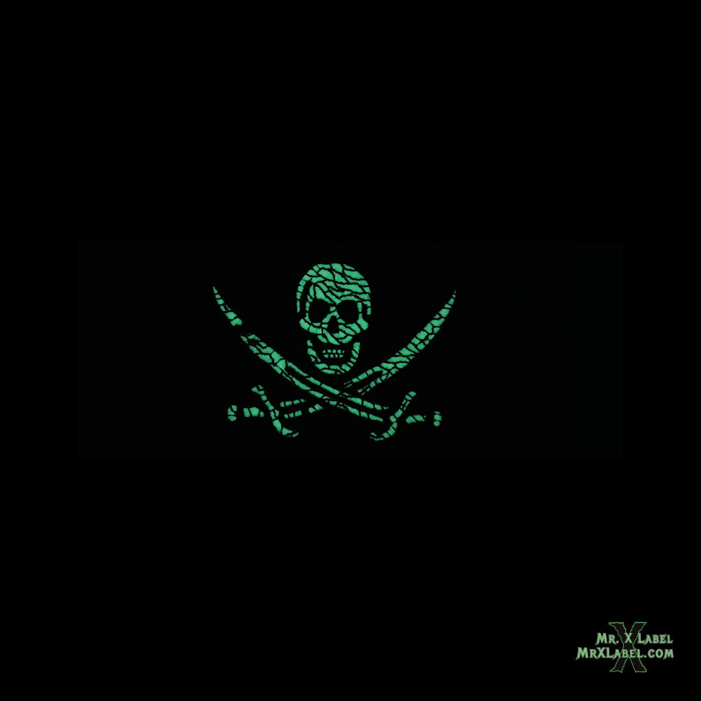 Pirate Flag v1 Embroidered Patch - GLOW