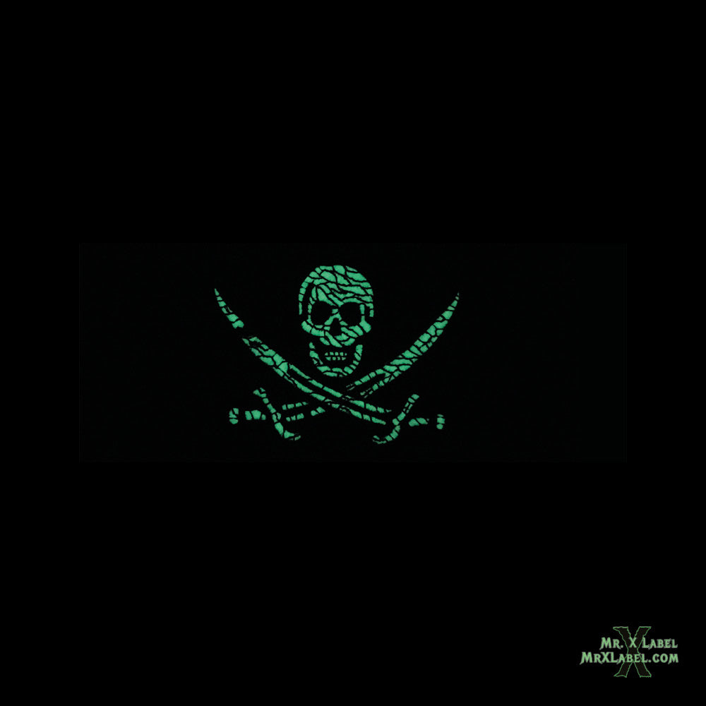Pirate Flag v1 (Glow) Embroidered Patch