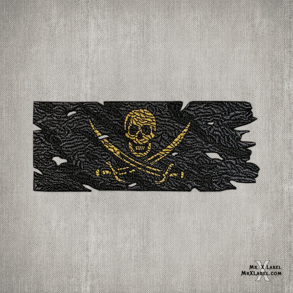 Pirate Flag (Gold) Embroidered Patch