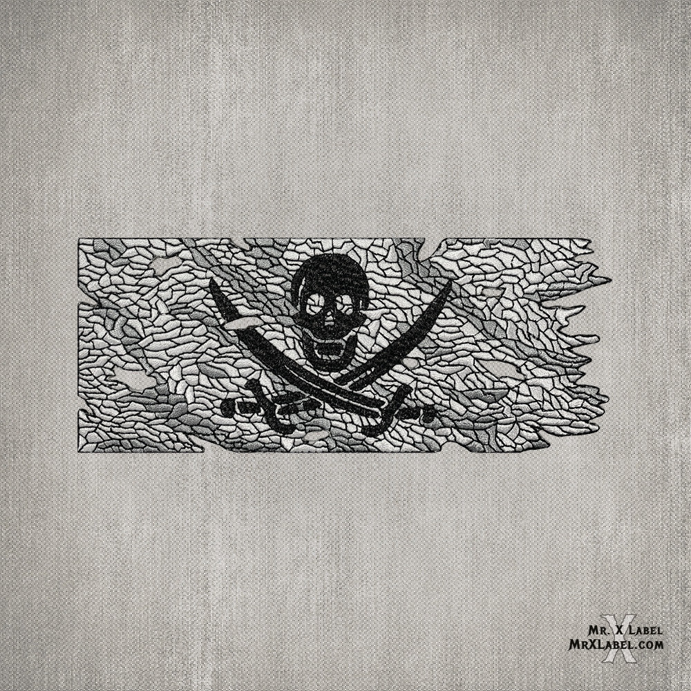 Pirate Flag v1.4 (White Jack) Embroidered Patch