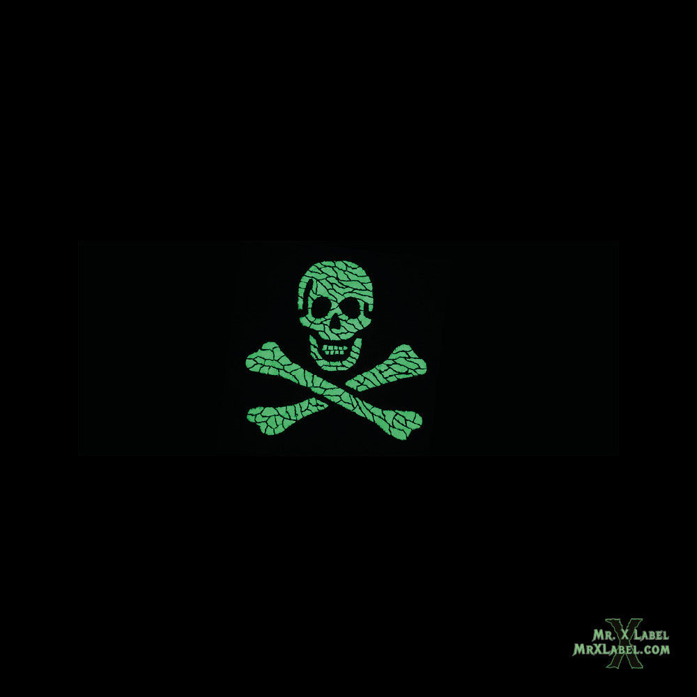 Black Sam Pirate Flag (Glow) Embroidered Patch - Glowing