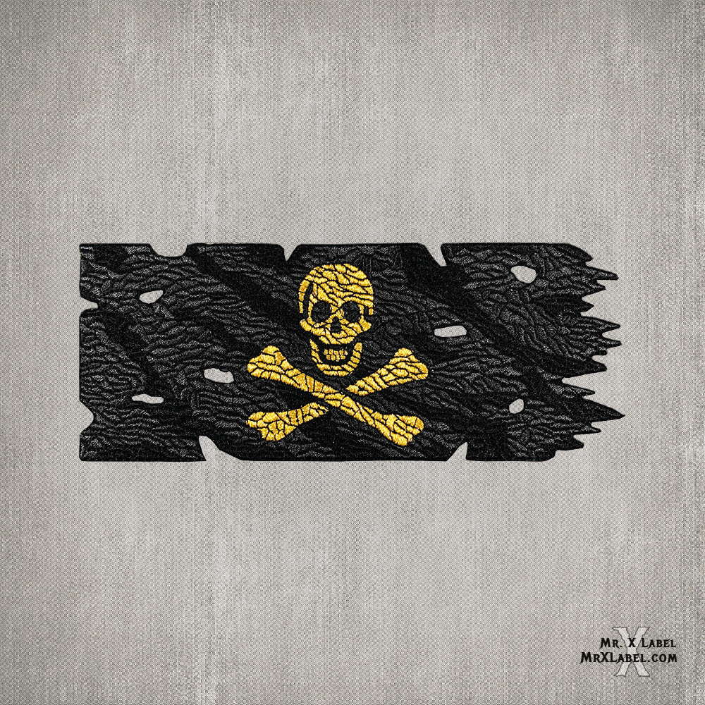Black Sam Pirate Flag (Gold) Embroidered Patch