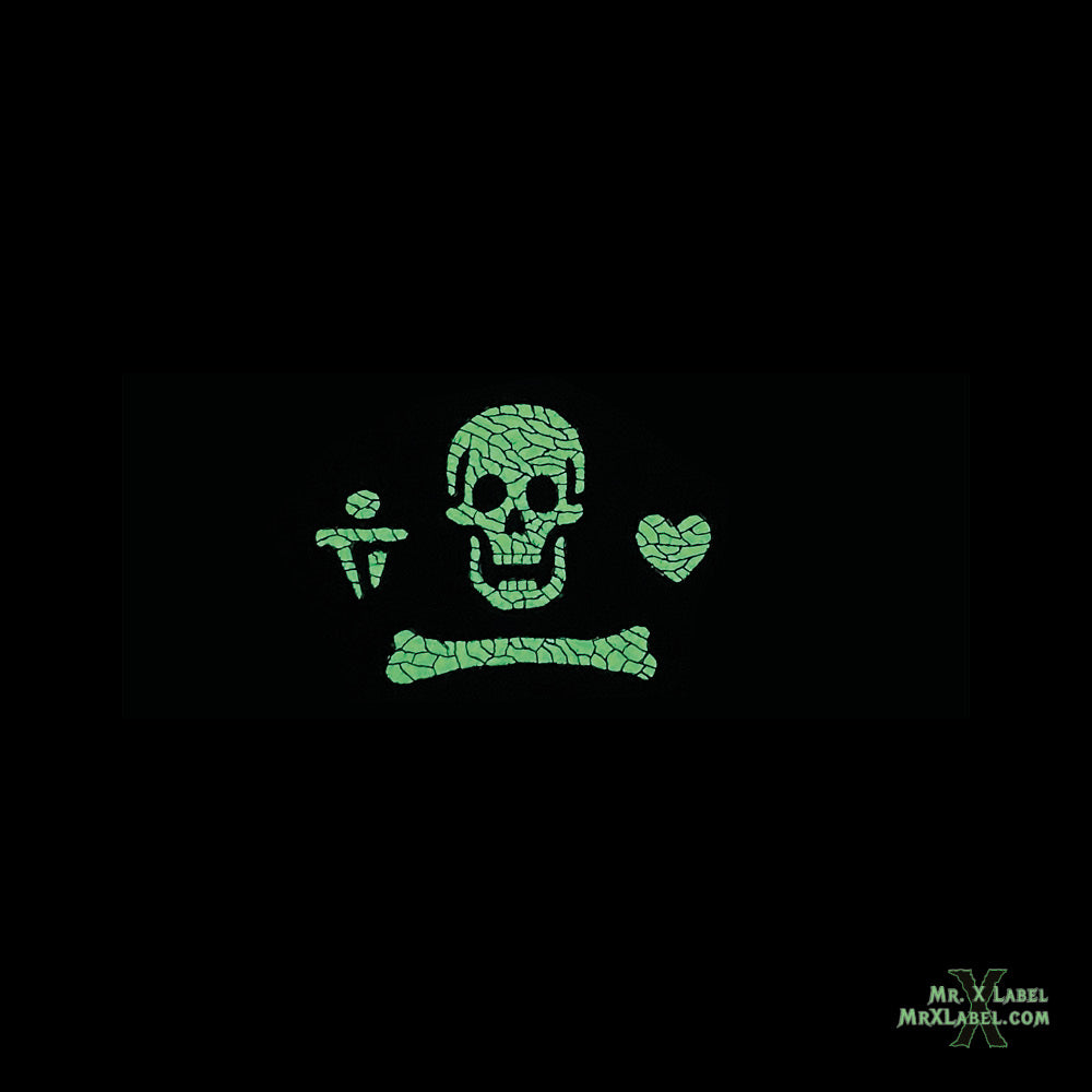 Stede Bonnet Pirate Flag (Glow) Embroidered Patch - Glowing