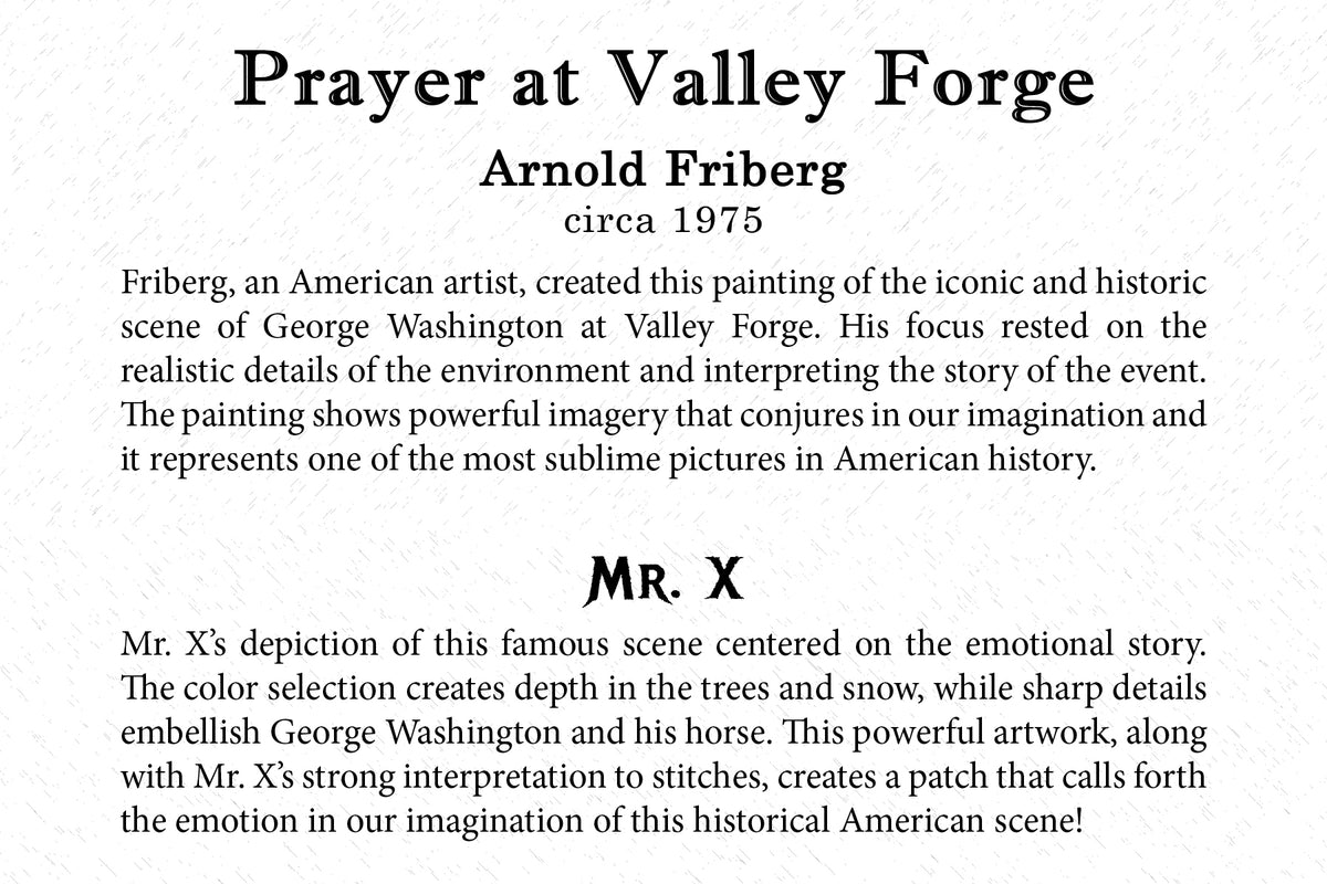Art Card - Prayer at Valley Forge - Back