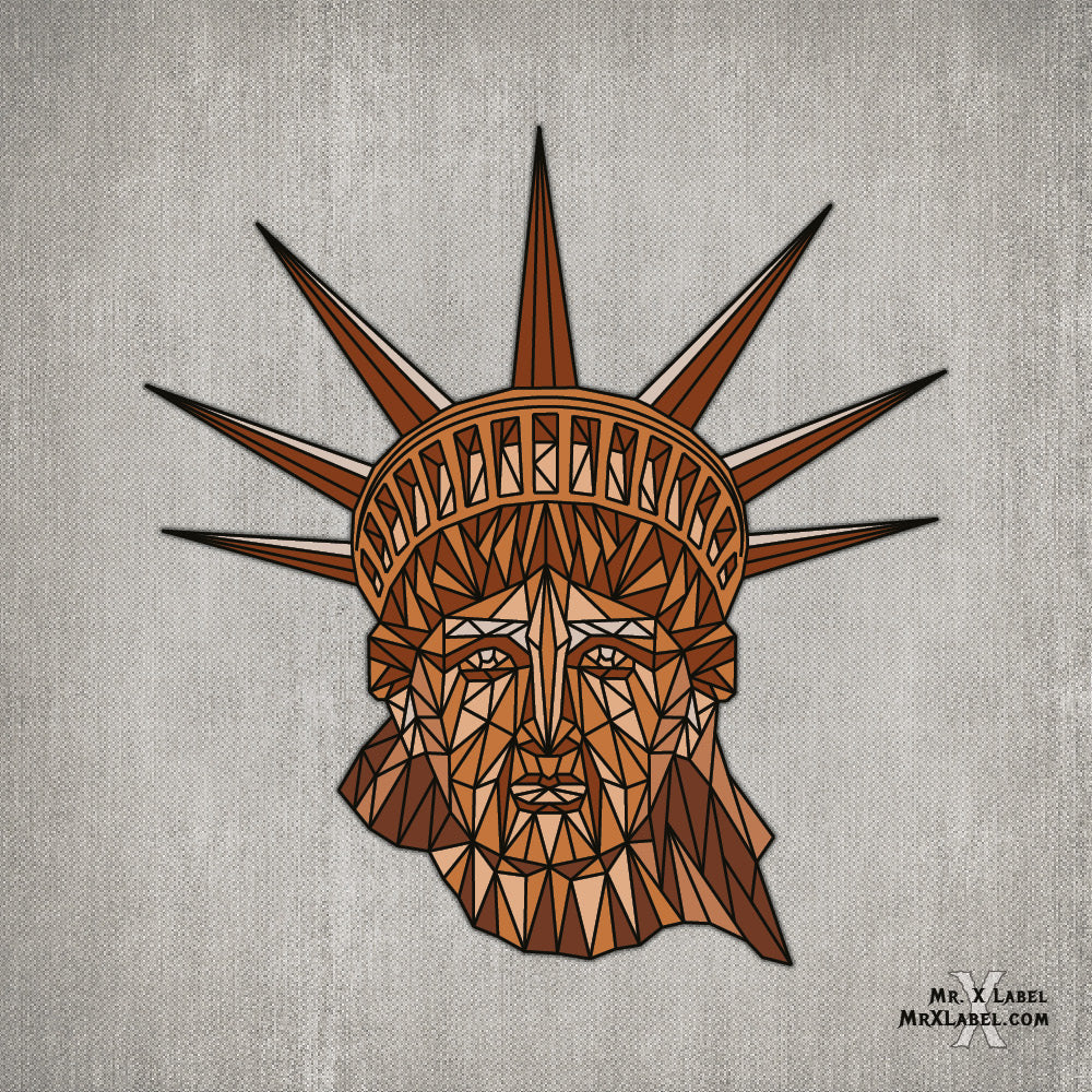 Statue of Liberty Copper Embroidered Patch