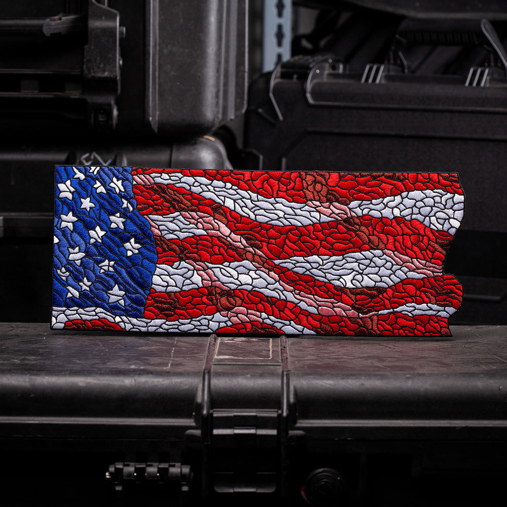 American Flag v.Mega Embroidered Patch