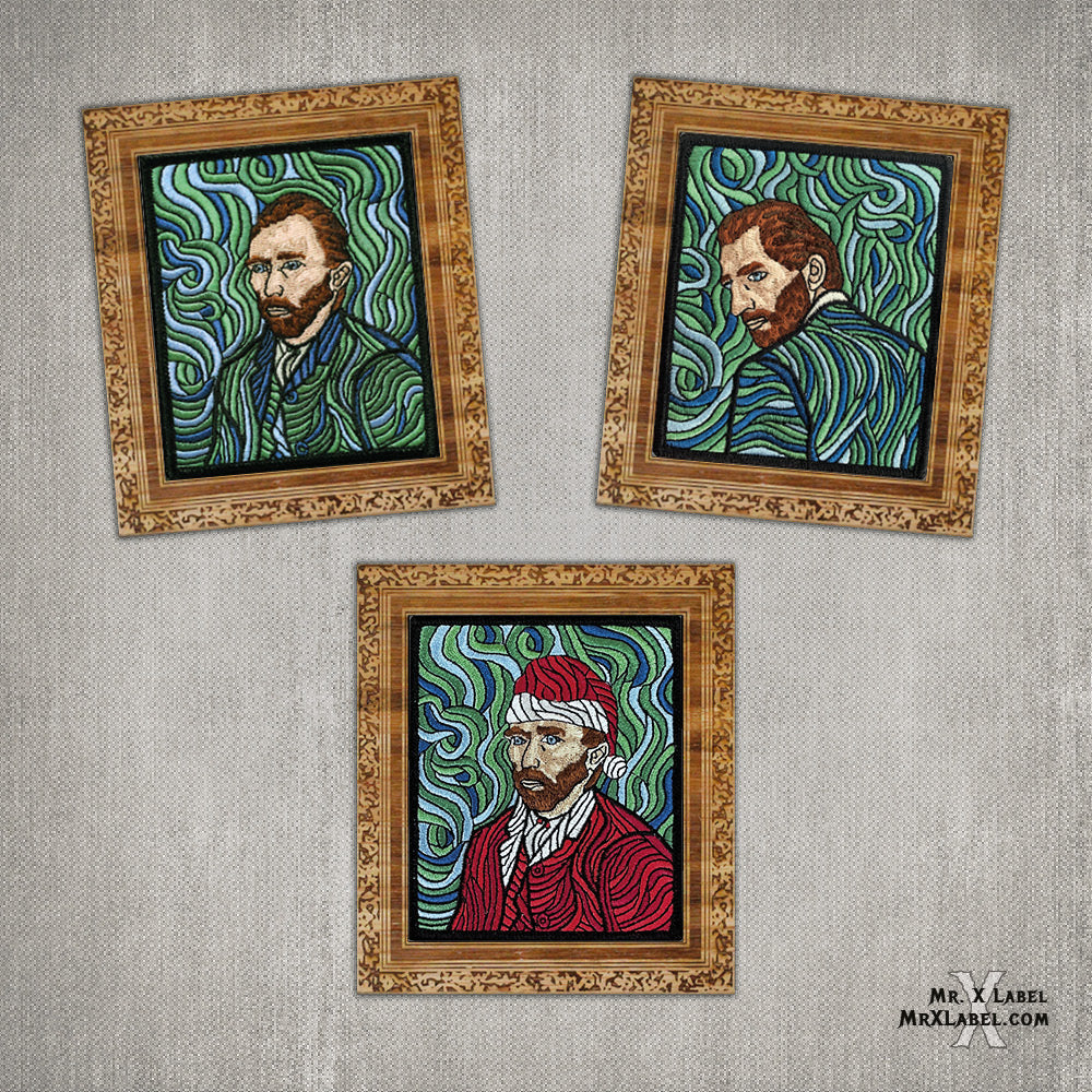 Vincent van Gogh - Self Portrait - Revisited Embroidered Patch