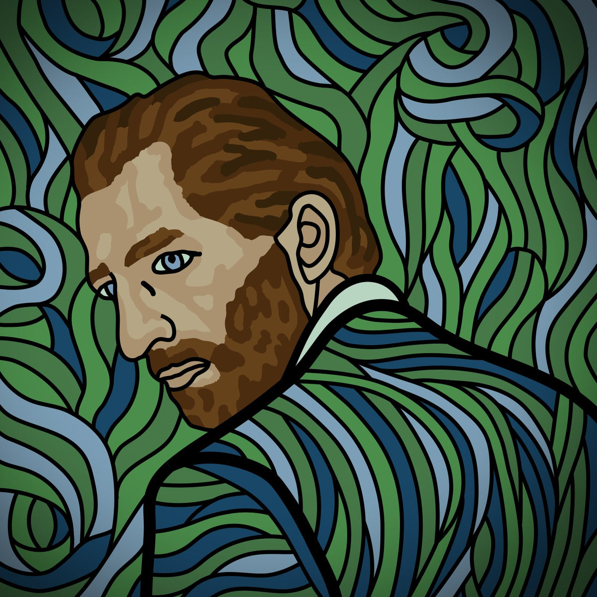 Vincent van Gogh - Self Portrait - Revisited - Art